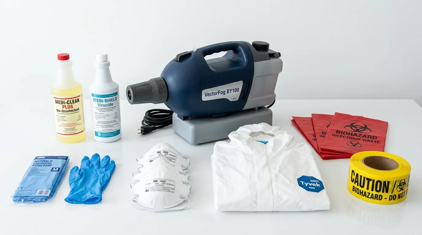 Professional biohazard remediation crew working in Jollyville