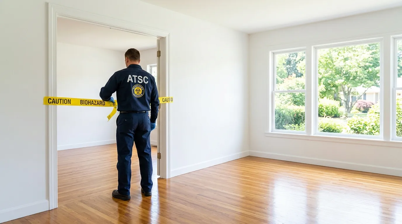 Certified biohazard cleanup crew performing Crime Scene Cleanup in Jollyville